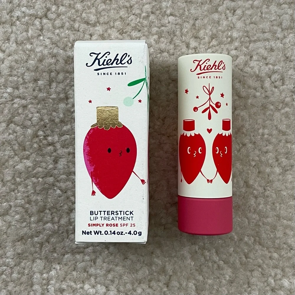 Kiehl's Butterstick Lip Treatment Simply Rose: Limited Edition Holiday Packaging